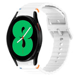 Bracelet de montre en silicone à dégagement rapide et à grain ondulé, pour Samsung Galaxy Watch 4 44mm, pour Samsung Galaxy Watch 4 40mm, pour Samsung Galaxy Watch 4 Classic 46mm, pour Samsung Galaxy Watch 4 Classic 42mm