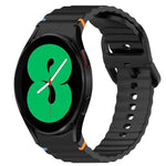 Bracelet de montre en silicone à dégagement rapide et à grain ondulé, pour Samsung Galaxy Watch 4 44mm, pour Samsung Galaxy Watch 4 40mm, pour Samsung Galaxy Watch 4 Classic 46mm, pour Samsung Galaxy Watch 4 Classic 42mm