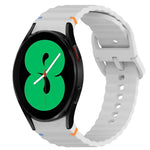 Bracelet de montre en silicone à dégagement rapide et à grain ondulé, pour Samsung Galaxy Watch 4 44mm, pour Samsung Galaxy Watch 4 40mm, pour Samsung Galaxy Watch 4 Classic 46mm, pour Samsung Galaxy Watch 4 Classic 42mm