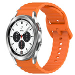 Bracelet de montre en silicone à dégagement rapide et à grain ondulé, pour Samsung Galaxy Watch 4 44mm, pour Samsung Galaxy Watch 4 40mm, pour Samsung Galaxy Watch 4 Classic 46mm, pour Samsung Galaxy Watch 4 Classic 42mm