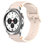 Bracelet de montre en silicone à dégagement rapide et à grain ondulé, pour Samsung Galaxy Watch 4 44mm, pour Samsung Galaxy Watch 4 40mm, pour Samsung Galaxy Watch 4 Classic 46mm, pour Samsung Galaxy Watch 4 Classic 42mm