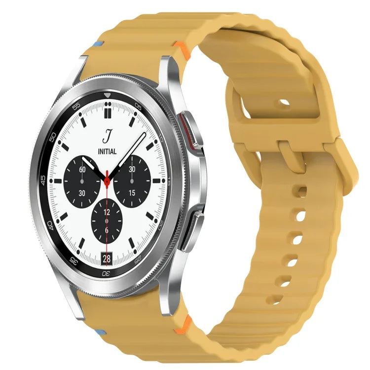 Bracelet de montre en silicone à dégagement rapide et à grain ondulé, pour Samsung Galaxy Watch 4 44mm, pour Samsung Galaxy Watch 4 40mm, pour Samsung Galaxy Watch 4 Classic 46mm, pour Samsung Galaxy Watch 4 Classic 42mm