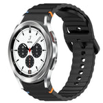 Bracelet de montre en silicone à dégagement rapide et à grain ondulé, pour Samsung Galaxy Watch 4 44mm, pour Samsung Galaxy Watch 4 40mm, pour Samsung Galaxy Watch 4 Classic 46mm, pour Samsung Galaxy Watch 4 Classic 42mm