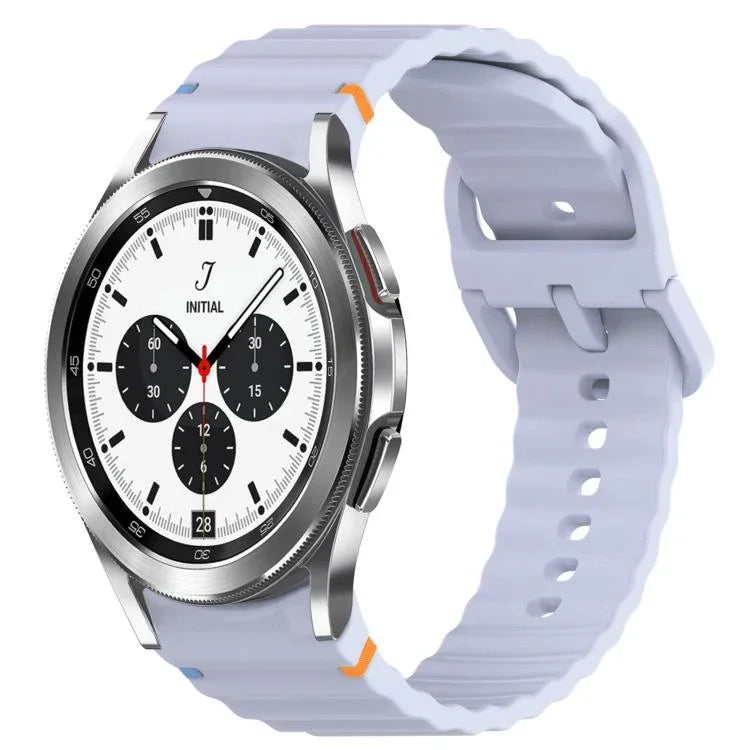 Bracelet de montre en silicone à dégagement rapide et à grain ondulé, pour Samsung Galaxy Watch 4 44mm, pour Samsung Galaxy Watch 4 40mm, pour Samsung Galaxy Watch 4 Classic 46mm, pour Samsung Galaxy Watch 4 Classic 42mm