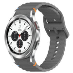 Bracelet de montre en silicone à dégagement rapide et à grain ondulé, pour Samsung Galaxy Watch 4 44mm, pour Samsung Galaxy Watch 4 40mm, pour Samsung Galaxy Watch 4 Classic 46mm, pour Samsung Galaxy Watch 4 Classic 42mm