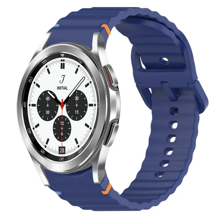Bracelet de montre en silicone à dégagement rapide et à grain ondulé, pour Samsung Galaxy Watch 4 44mm, pour Samsung Galaxy Watch 4 40mm, pour Samsung Galaxy Watch 4 Classic 46mm, pour Samsung Galaxy Watch 4 Classic 42mm