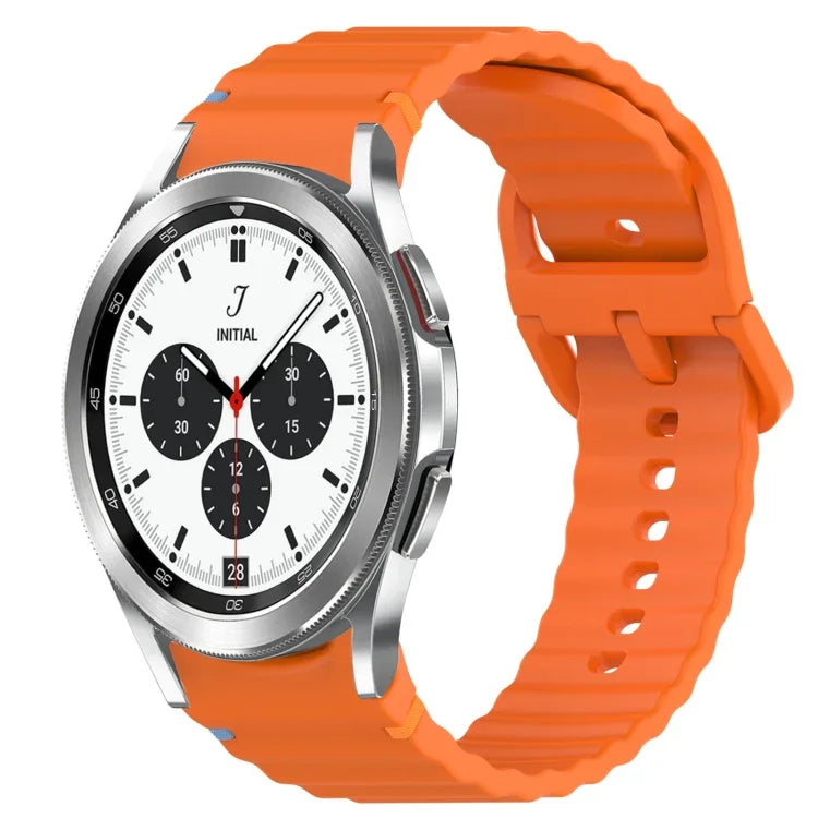 Bracelet de montre en silicone à dégagement rapide et à grain ondulé, pour Samsung Galaxy Watch 4 44mm, pour Samsung Galaxy Watch 4 40mm, pour Samsung Galaxy Watch 4 Classic 46mm, pour Samsung Galaxy Watch 4 Classic 42mm