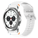 Bracelet de montre en silicone à dégagement rapide et à grain ondulé, pour Samsung Galaxy Watch 4 44mm, pour Samsung Galaxy Watch 4 40mm, pour Samsung Galaxy Watch 4 Classic 46mm, pour Samsung Galaxy Watch 4 Classic 42mm