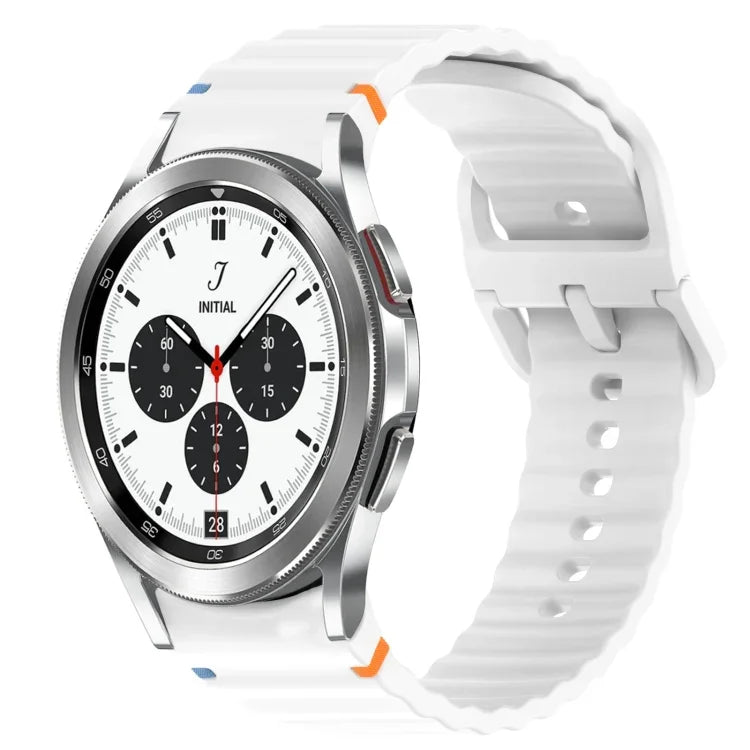 Bracelet de montre en silicone à dégagement rapide et à grain ondulé, pour Samsung Galaxy Watch 4 44mm, pour Samsung Galaxy Watch 4 40mm, pour Samsung Galaxy Watch 4 Classic 46mm, pour Samsung Galaxy Watch 4 Classic 42mm