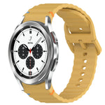 Bracelet de montre en silicone à dégagement rapide et à grain ondulé, pour Samsung Galaxy Watch 4 44mm, pour Samsung Galaxy Watch 4 40mm, pour Samsung Galaxy Watch 4 Classic 46mm, pour Samsung Galaxy Watch 4 Classic 42mm