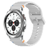 Bracelet de montre en silicone à dégagement rapide et à grain ondulé, pour Samsung Galaxy Watch 4 44mm, pour Samsung Galaxy Watch 4 40mm, pour Samsung Galaxy Watch 4 Classic 46mm, pour Samsung Galaxy Watch 4 Classic 42mm