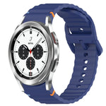 Bracelet de montre en silicone à dégagement rapide et à grain ondulé, pour Samsung Galaxy Watch 4 44mm, pour Samsung Galaxy Watch 4 40mm, pour Samsung Galaxy Watch 4 Classic 46mm, pour Samsung Galaxy Watch 4 Classic 42mm