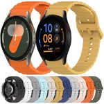 Bracelet de montre en silicone à dégagement rapide et à grain ondulé, pour Samsung Galaxy Watch 4 44mm, pour Samsung Galaxy Watch 4 40mm, pour Samsung Galaxy Watch 4 Classic 46mm, pour Samsung Galaxy Watch 4 Classic 42mm