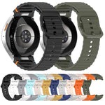 Bracelet de montre en silicone à dégagement rapide et à grain ondulé, pour Samsung Galaxy Watch 4 44mm, pour Samsung Galaxy Watch 4 40mm, pour Samsung Galaxy Watch 4 Classic 46mm, pour Samsung Galaxy Watch 4 Classic 42mm