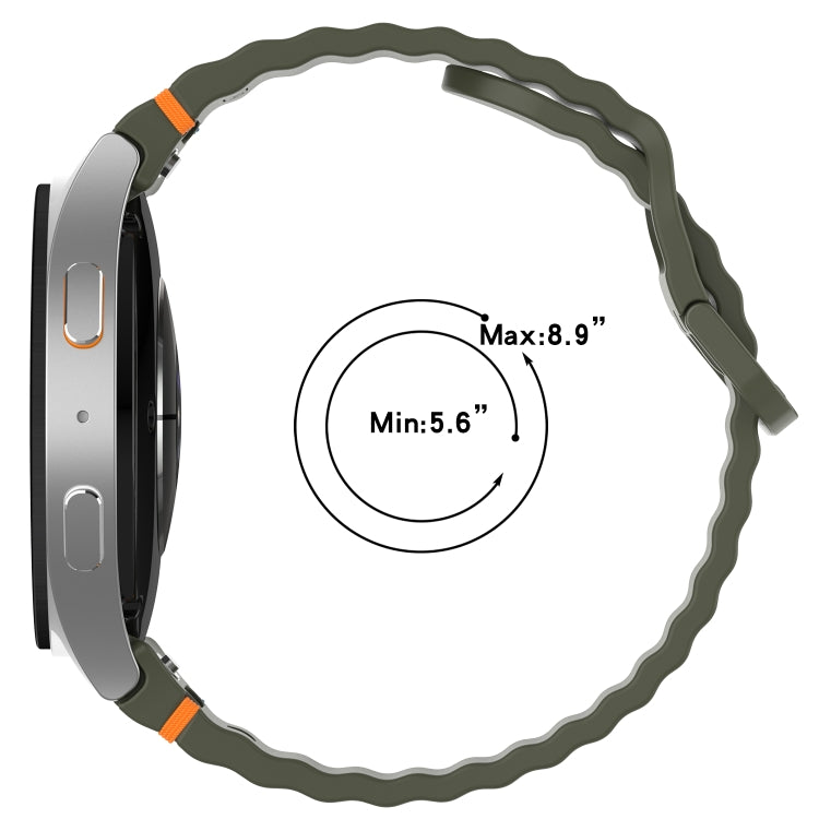 Bracelet de montre en silicone à grain ondulé cousu avec libération rapide, pour Samsung Galaxy Watch 6 44mm, pour Samsung Galaxy Watch 6 40mm, pour Samsung Galaxy Watch 6 Classic 43mm, pour Samsung Galaxy Watch 5 Pro Golf Edition