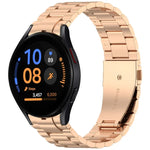 Bracelet de montre en métal à trois perles et bouton à dégagement rapide