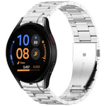Bracelet de montre en métal à trois perles et bouton à dégagement rapide