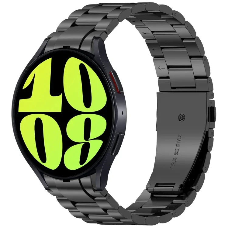 Bracelet de montre en métal à trois perles et bouton à dégagement rapide