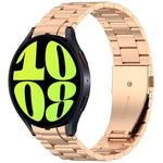 Bracelet de montre en métal à trois perles et bouton à dégagement rapide