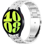 Bracelet de montre en métal à trois perles et bouton à dégagement rapide