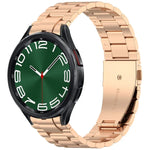 Bracelet de montre en métal à trois perles et bouton à dégagement rapide