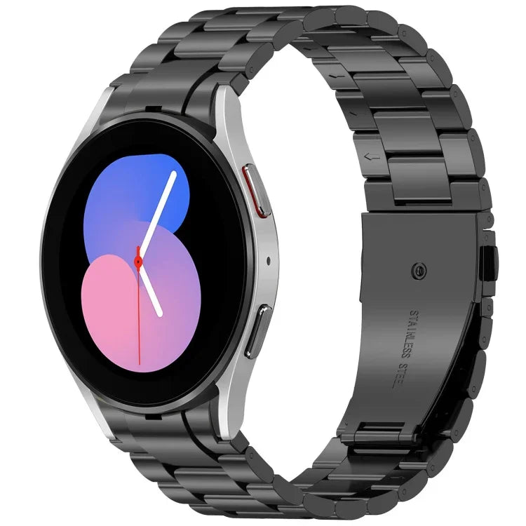 Bracelet de montre en métal à trois perles et bouton à dégagement rapide