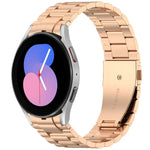 Bracelet de montre en métal à trois perles et bouton à dégagement rapide