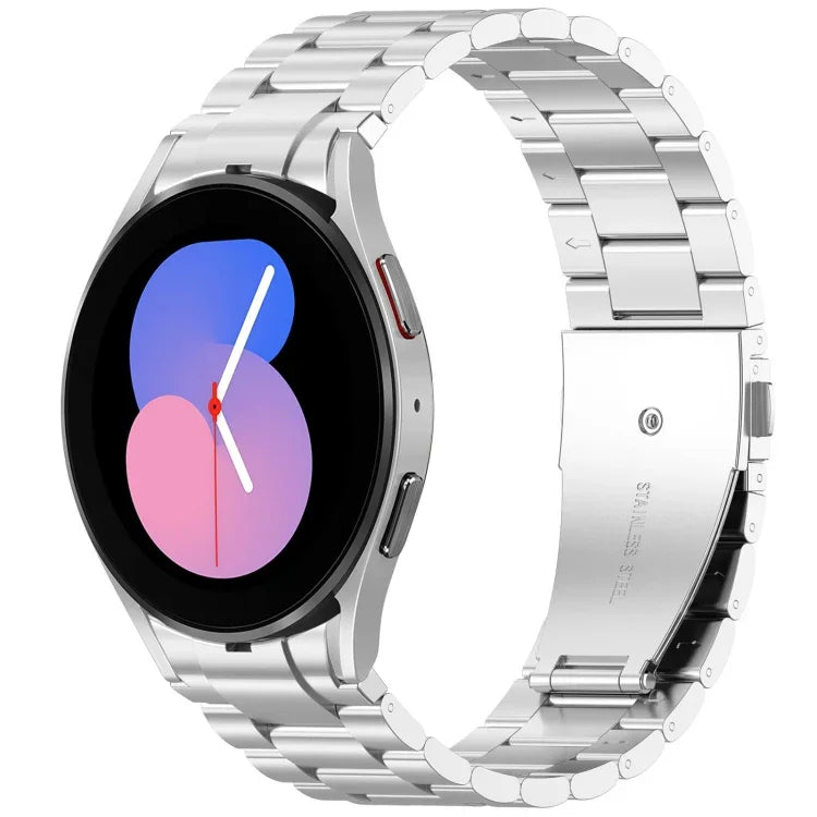Bracelet de montre en métal à trois perles et bouton à dégagement rapide