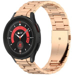 Bracelet de montre en métal à trois perles et bouton à dégagement rapide