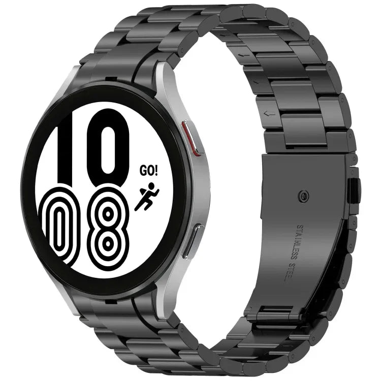 Bracelet de montre en métal à trois perles et bouton à dégagement rapide