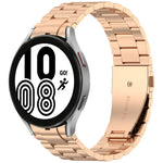 Bracelet de montre en métal à trois perles et bouton à dégagement rapide