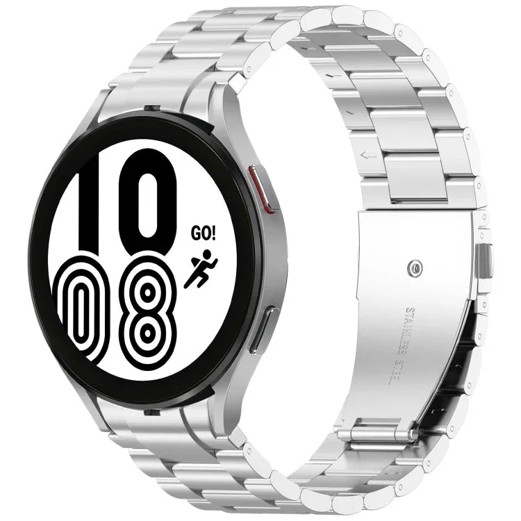 Bracelet de montre en métal à trois perles et bouton à dégagement rapide