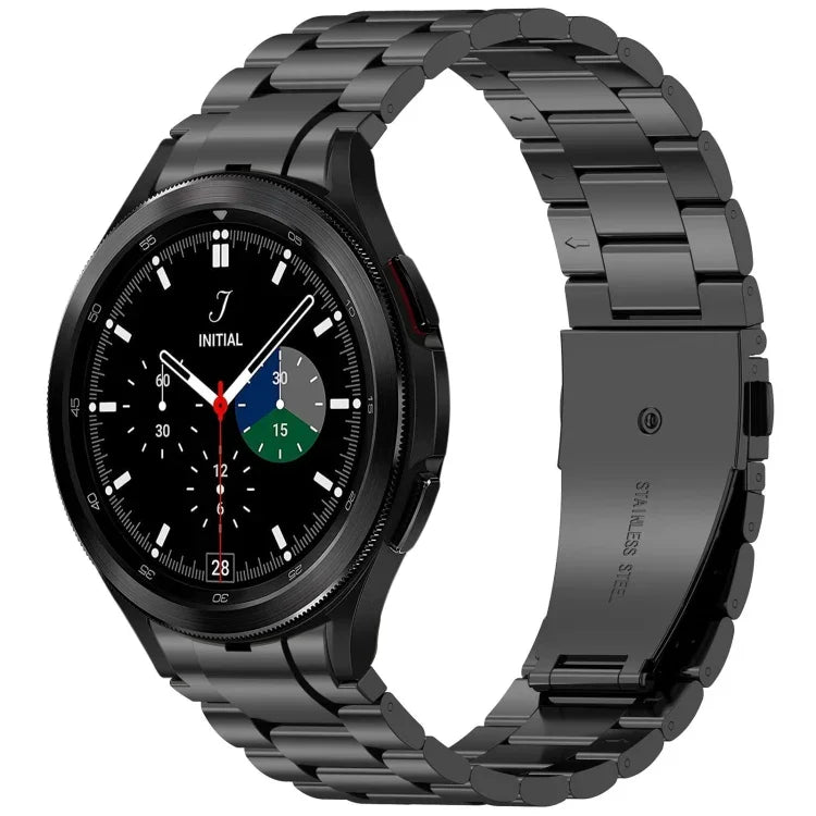 Bracelet de montre en métal à trois perles et bouton à dégagement rapide