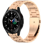 Bracelet de montre en métal à trois perles et bouton à dégagement rapide