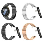 Bracelet de montre en métal à trois perles et bouton à dégagement rapide