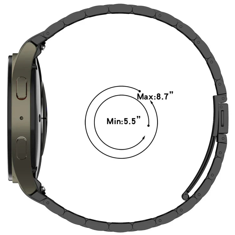 Bracelet de montre en métal à trois perles et bouton à dégagement rapide