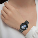 Bracelet de montre en métal à trois perles et bouton à dégagement rapide