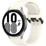 Diplopore Button Quick Release Silicone Watch Band, For Samsung Galaxy Watch 4 40 / 44mm, For Samsung Galaxy Watch 4 Classic 42 / 46mm