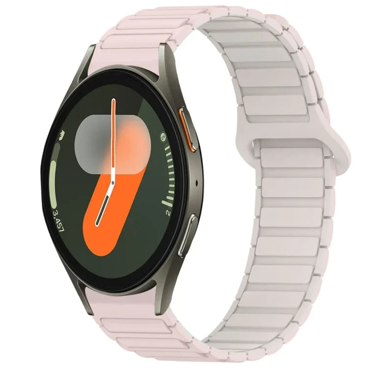 Bracelet de montre en silicone à boucle magnétique bicolore, pour Samsung Galaxy Watch 7 40 / 44mm