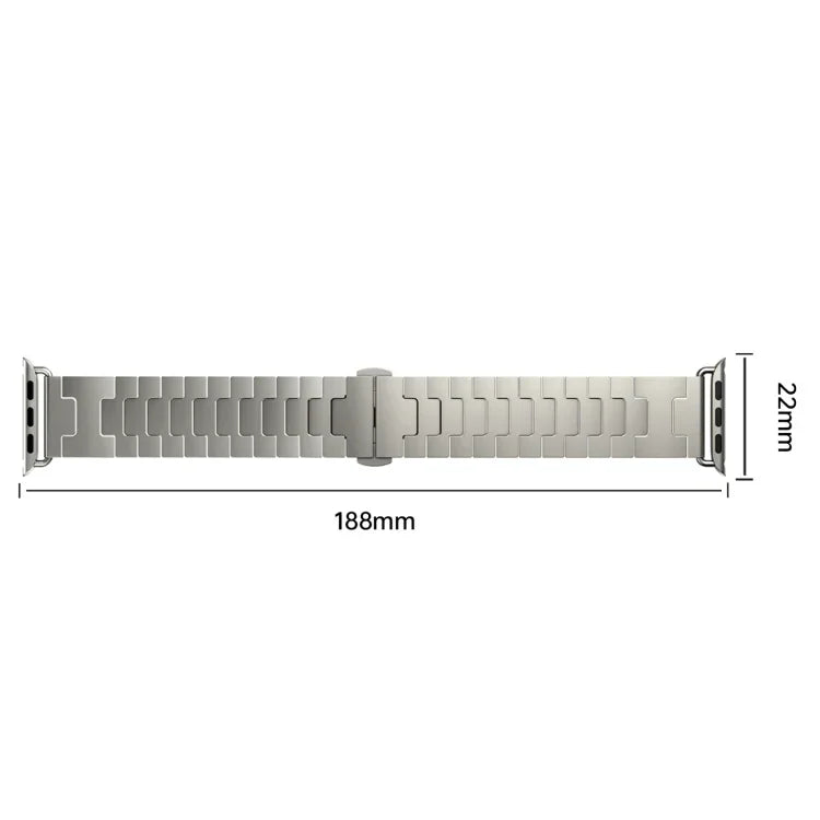 Bracelet de montre en alliage de titane, compatible avec Apple Watch 46 mm / 49 mm / 45 mm / 44 mm et Apple Watch 42 mm / 41 mm / 40 mm / 38 mm.
