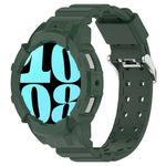 Armor Silicone Watch Band with Watch Case Set, For Samsung Galaxy Watch 7 44mm, For Samsung Galaxy Watch 7 40mm