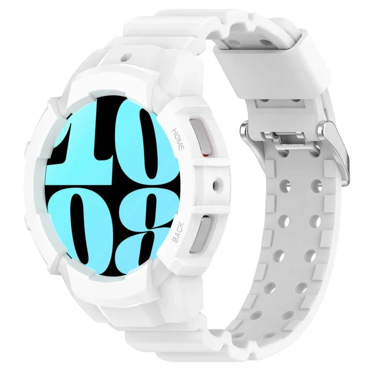 Ensemble bracelet de montre en silicone blindé avec étui de protection, pour Samsung Galaxy Watch 7 44 mm, pour Samsung Galaxy Watch 7 40 mm