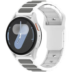 Bracelet de montre en silicone bicolore en forme de I, pour Samsung Galaxy Watch 20 mm, pour Samsung Galaxy Watch 22 mm