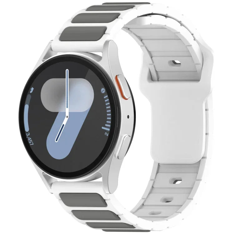 Bracelet de montre en silicone bicolore en forme de I, pour Samsung Galaxy Watch 20 mm, pour Samsung Galaxy Watch 22 mm