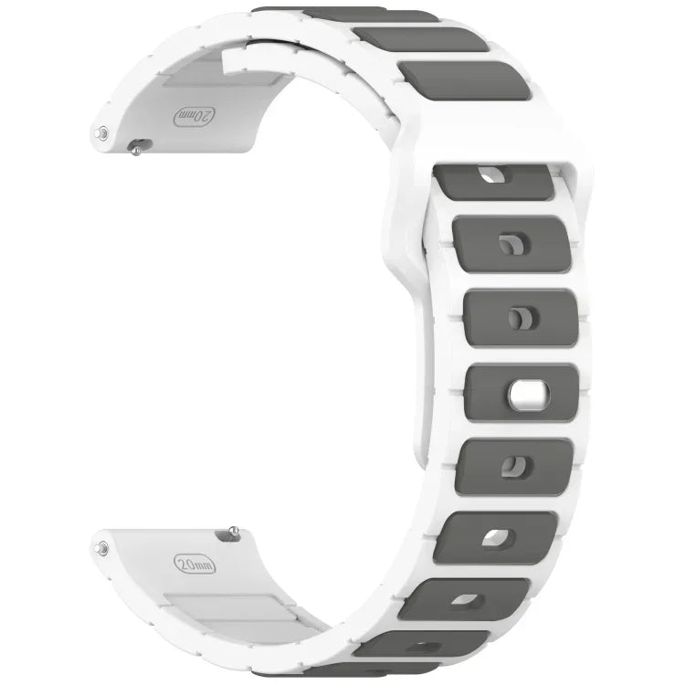 Bracelet de montre en silicone bicolore en forme de I, pour Samsung Galaxy Watch 20 mm, pour Samsung Galaxy Watch 22 mm