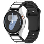 Bracelet de montre en silicone bicolore en forme de I, pour Samsung Galaxy Watch 20 mm, pour Samsung Galaxy Watch 22 mm