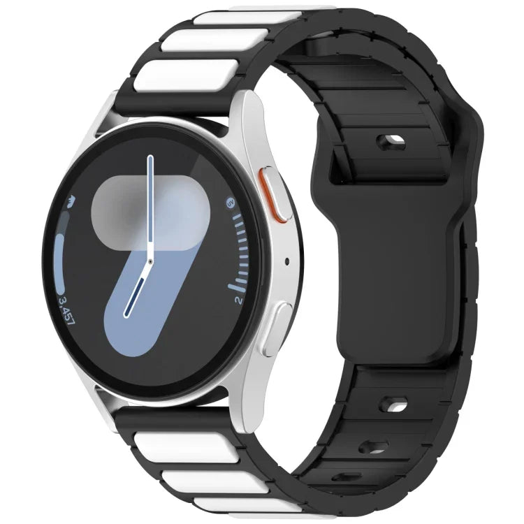 Bracelet de montre en silicone bicolore en forme de I, pour Samsung Galaxy Watch 20 mm, pour Samsung Galaxy Watch 22 mm