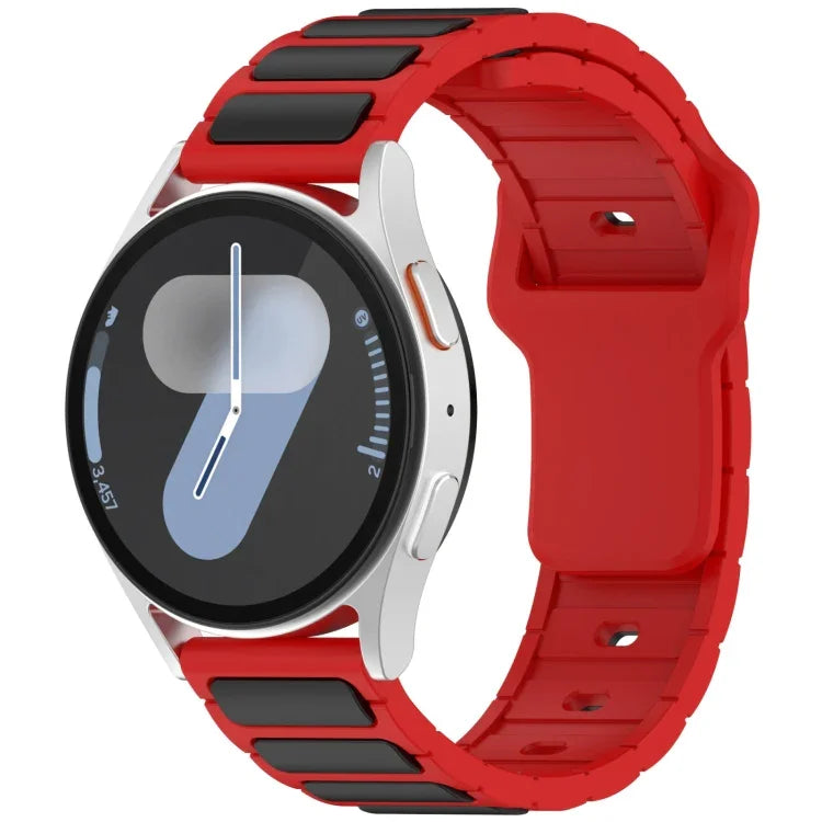 Bracelet de montre en silicone bicolore en forme de I, pour Samsung Galaxy Watch 20 mm, pour Samsung Galaxy Watch 22 mm