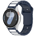 Bracelet de montre en silicone bicolore en forme de I, pour Samsung Galaxy Watch 20 mm, pour Samsung Galaxy Watch 22 mm