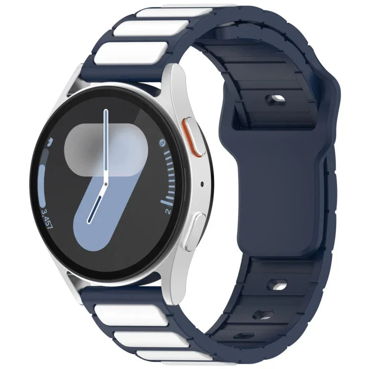 Bracelet de montre en silicone bicolore en forme de I, pour Samsung Galaxy Watch 20 mm, pour Samsung Galaxy Watch 22 mm